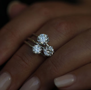 1.0 CT Round Solitaire CVD E/VS1 Diamond Engagement Ring - violetjewels