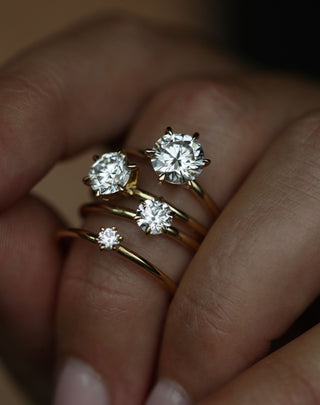 1.02 CT Round Solitaire CVD E/VS1 Diamond Engagement Ring - violetjewels