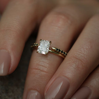 1.53 CT Radiant Solitaire CVD E/VVS2 Diamond Engagement Ring - violetjewels