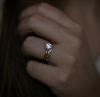 1.02 CT Round Solitaire CVD E/VS1 Diamond Engagement Ring - violetjewels