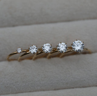 0.50 CT Round Solitaire CVD G/VVS2 Diamond Engagement Ring - violetjewels