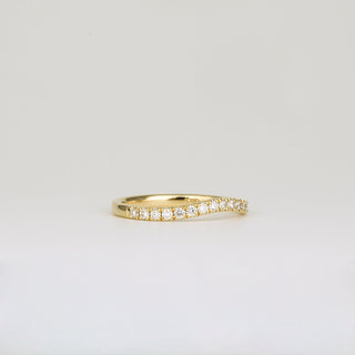 0.33 TCW Round Lab Grown Diamond Curved Wedding Band