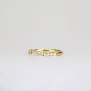 0.33 TCW Round Lab Grown Diamond Curved Wedding Band