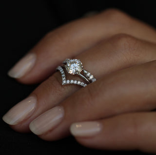 1.0 CT Round Solitaire CVD E/VS1 Diamond Engagement Ring - violetjewels