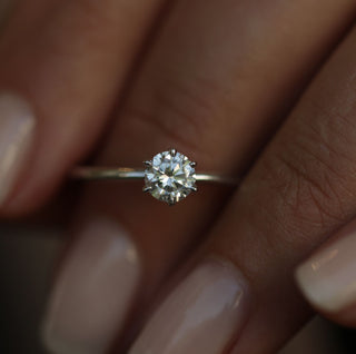 0.50 CT Round Solitaire CVD G/VVS2Diamond Engagement Ring - violetjewels