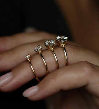 1.02 CT Round Solitaire CVD E/VS1 Diamond Engagement Ring - violetjewels