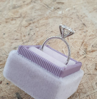 Round Diamond Pave Style Engagement Ring with brilliant round cut and sparkling pave details