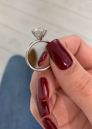 2ct Round F-VS2 Diamond Solitaire Engagement Ring - violetjewels