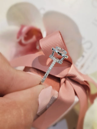 2.0 CT Round Cut Halo G/VS1 Lab Grown Diamond Engagement Ring - violetjewels