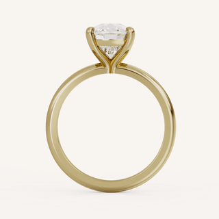 1.0-3.0 CT Elongated Cushion  Lab Grown Diamond Solitaire Engagement Ring