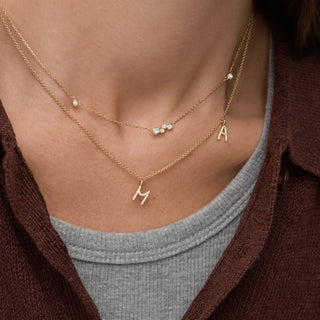 0.27 CT Round Cluster E/VS1 Lab Grown Diamond Necklace