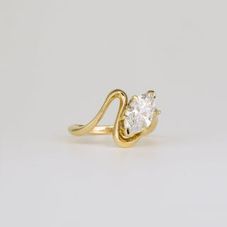 1.36- 3.50 CT Marquise Lab Diamond Unique Bridal Ring Set