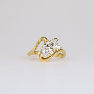 1.36- 3.50 CT Marquise Lab Diamond Unique Bridal Ring Set