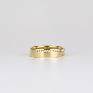 0.10 TCW Round Lab Grown Diamond Contour Wedding Band