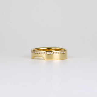 0.10 TCW Round Lab Grown Diamond Contour Wedding Band