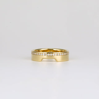 0.10 TCW Round Lab Grown Diamond Contour Wedding Band