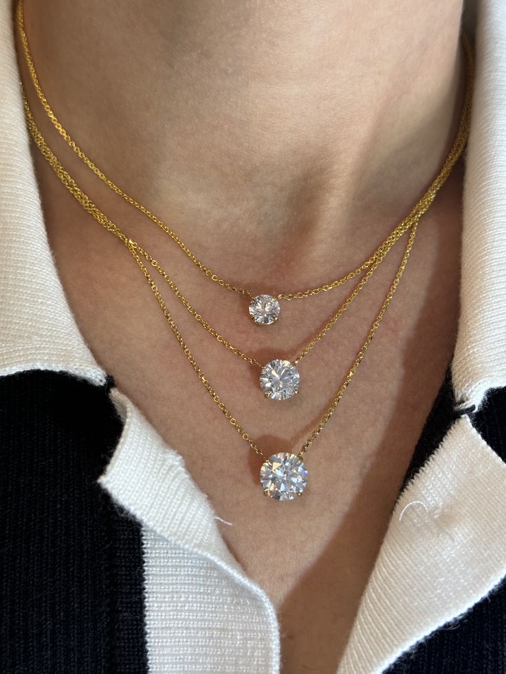 Moissanite Necklaces - violetjewels