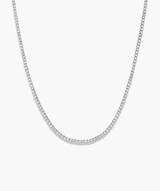 Round Lab Grown Diamond Tennis Necklace