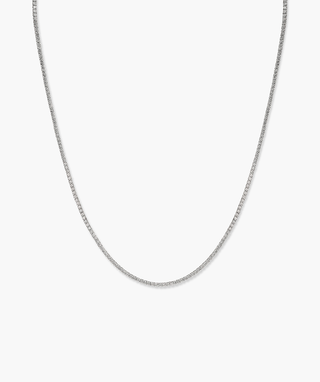Round Lab Grown Diamond Tennis Necklace