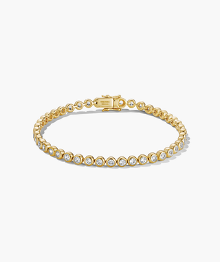 Round Cut Bezel Lab Grown Diamond Tennis Bracelet