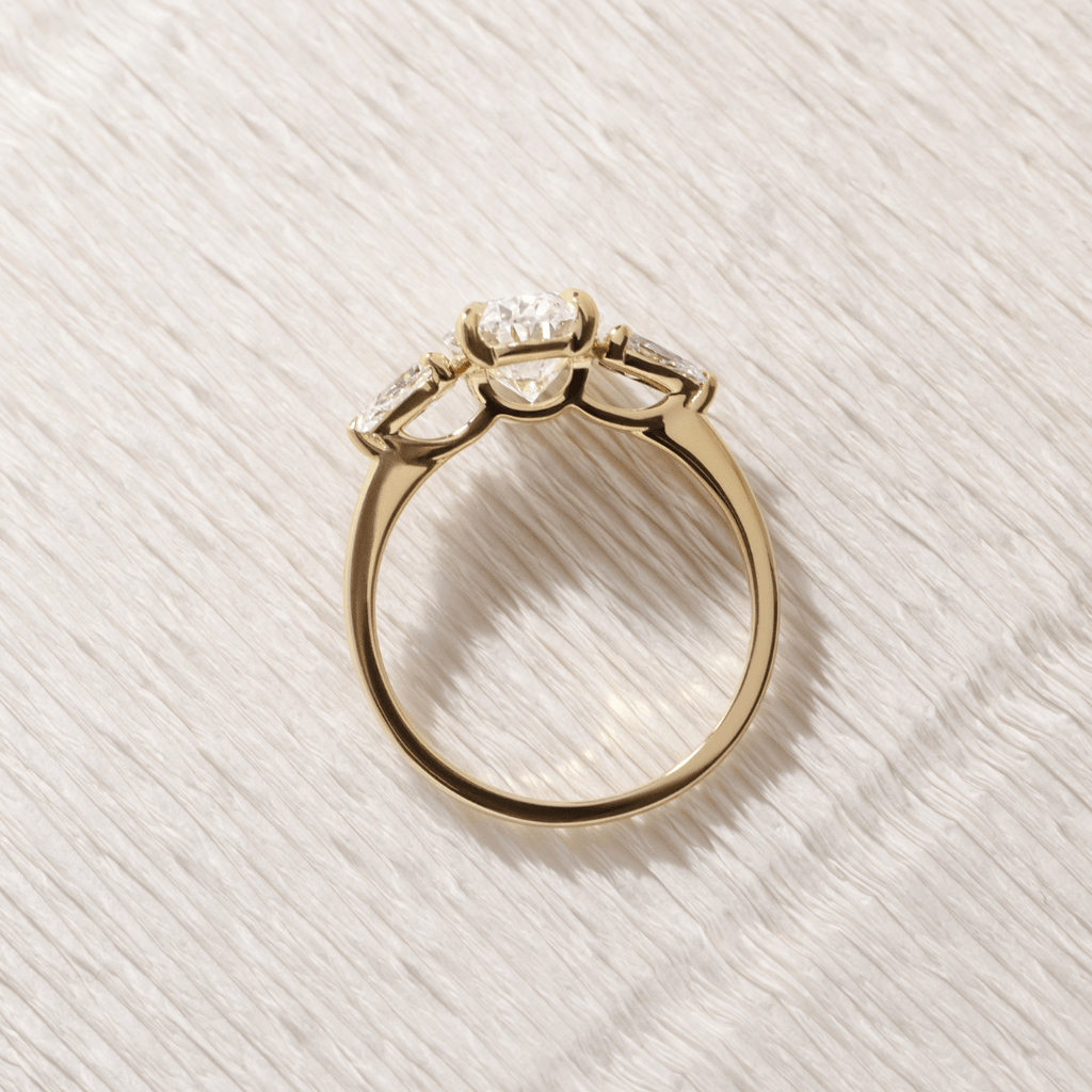 1.5 CT Oval Diamond Harmony Floral Cluster Engagement Ring