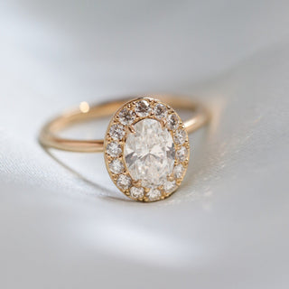 1.0 -3.50  CT Oval  Lab Grown Diamond Halo Engagement ring