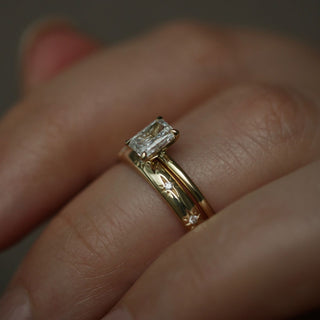 0.71 CT Radiant Solitaire CVD E/VS1 Diamond Engagement Ring - violetjewels