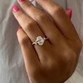 1.5 CT Oval Diamond Imperial Pavé Nature Inspired Engagement Ring