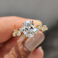 1.5 CT Oval Diamond Splendor Cluster Engagement Ring