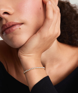 Round Lab Grown Diamond Tennis Bracelet