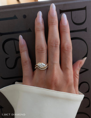 1.0 CT - 2.0 CT  Marquise Solitaire Setting Diamond Bridal Set