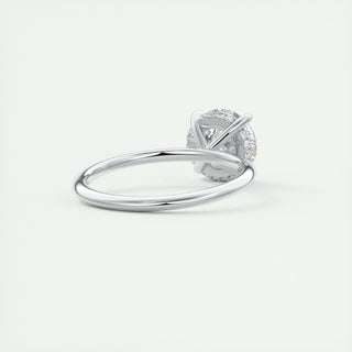 2ct Round F- VS1 Diamond Hidden Halo Engagement Ring - violetjewels
