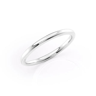 Simple plain wedding band with smooth polished finish – elegant and timeless