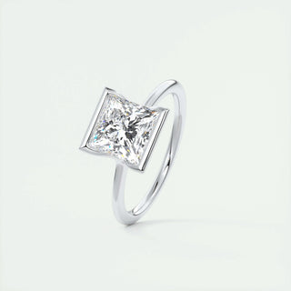 2ct Princess Cut Diamond Solitaire Engagement Ring With F- VS1 Clarity - violetjewels
