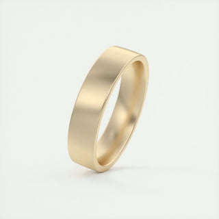 Classic Satin-Finish Yellow Gold Men's Band - violetjewels