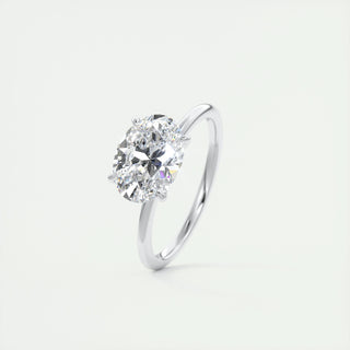 2ct Oval F- VS1 Diamond Solitaire Engagement Ring - violetjewels
