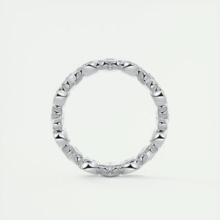 0.72 Oval & Princess Cut Alternative Moissanite Bridal Wedding Band - violetjewels