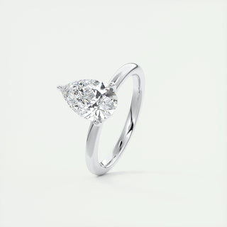 2ct Pear F- VS1 Diamond Solitaire Engagement Ring - violetjewels