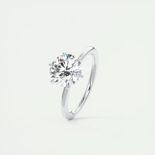 2.0 CT Round Cut Solitaire Moissanite Engagement Ring - violetjewels