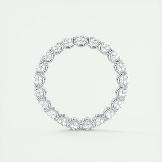 2.1 CT Round Diamond Full Eternity Wedding Band With EF- VVS Clarity - violetjewels