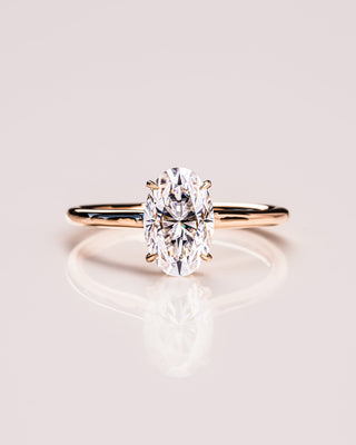 3.74 CT Oval Cut Solitaire Moissanite Engagement Ring - violetjewels