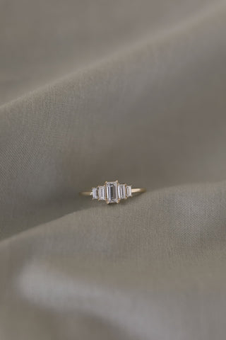 0.40 CT Baguette Five Stone Engagement Ring