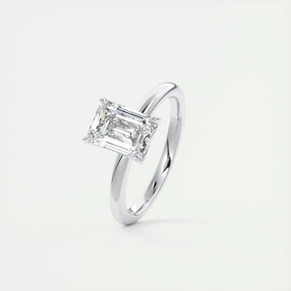 1.91 CT Emerald Cut Solitaire Moissanite Engagement Ring - violetjewels