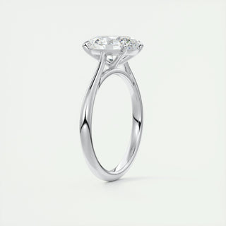 1.91 CT Oval Cut Solitaire Moissanite Engagement Ring - violetjewels