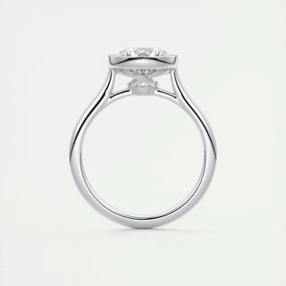 2ct Round F- VS1 Diamond Solitaire Bezel Engagement Ring - violetjewels