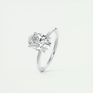 1.0 CT-3.0 CT Oval F- VS1 Diamond Solitaire Engagement Ring - violetjewels