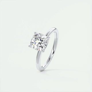 2ct Cushion F- VS1 Diamond Solitaire Engagement Ring - violetjewels