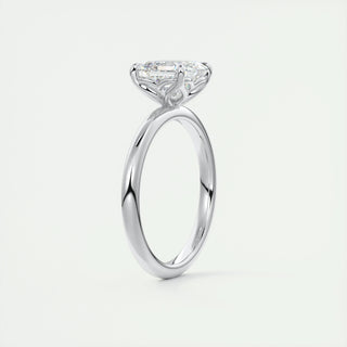 2.03 CT Asscher Cut Solitaire Moissanite Engagement Ring - violetjewels