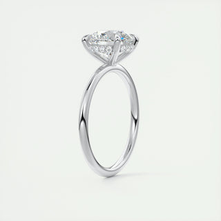 2ct Round F- VS1 Diamond Hidden Halo Engagement Ring - violetjewels