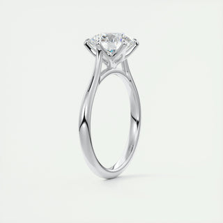 2ct Round F- VS1 Diamond Engagement Ring with Cathedral Setting - violetjewels